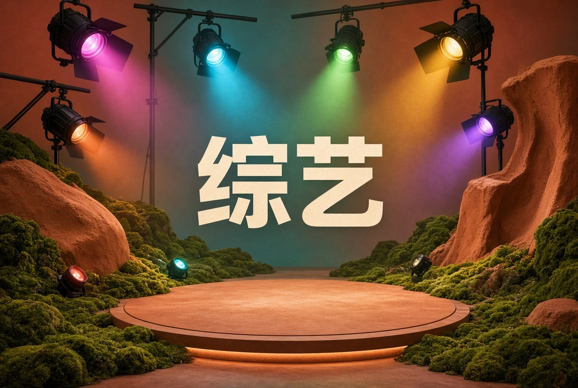 综艺会客厅的栏目插画的影视导览画面